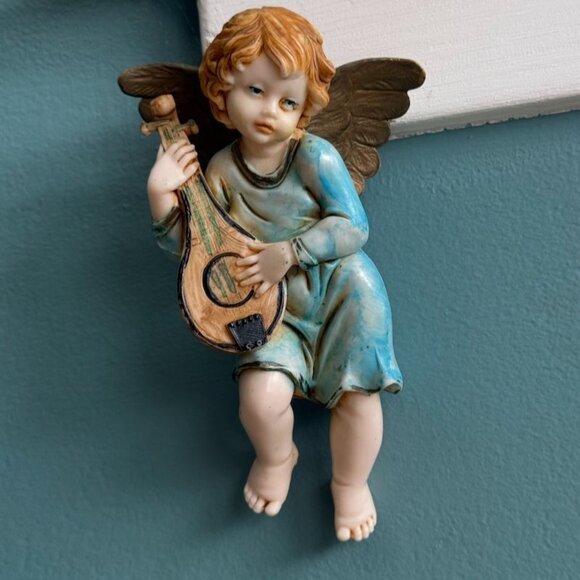 3 Vintage Fontanini Lello Simonelli Musical Cherub Angels Ornaments Italy - Picture 3 of 14